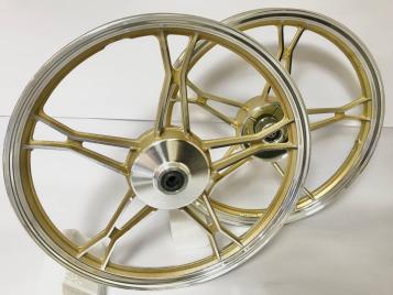 新品】カブ/ベンリィ等に！旧車風5スポークキャストホイールセット