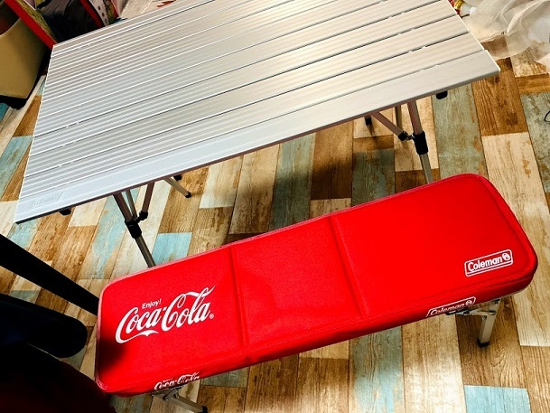 ピクニックベンチセット コールマン 非売品コカコーラ×Coleman Coca