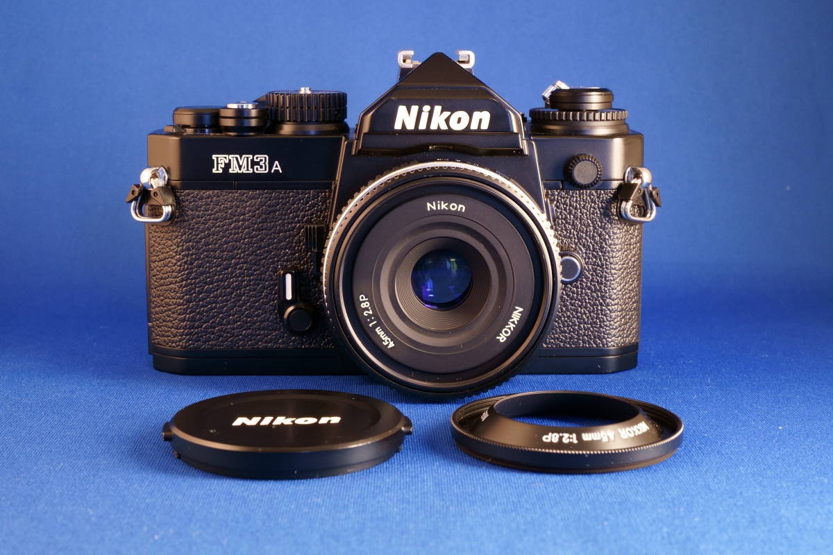 ☆中古美品☆ Nikon ニコン FM3A Ai Nikkor 45mm F2.8P付き（ブラック 