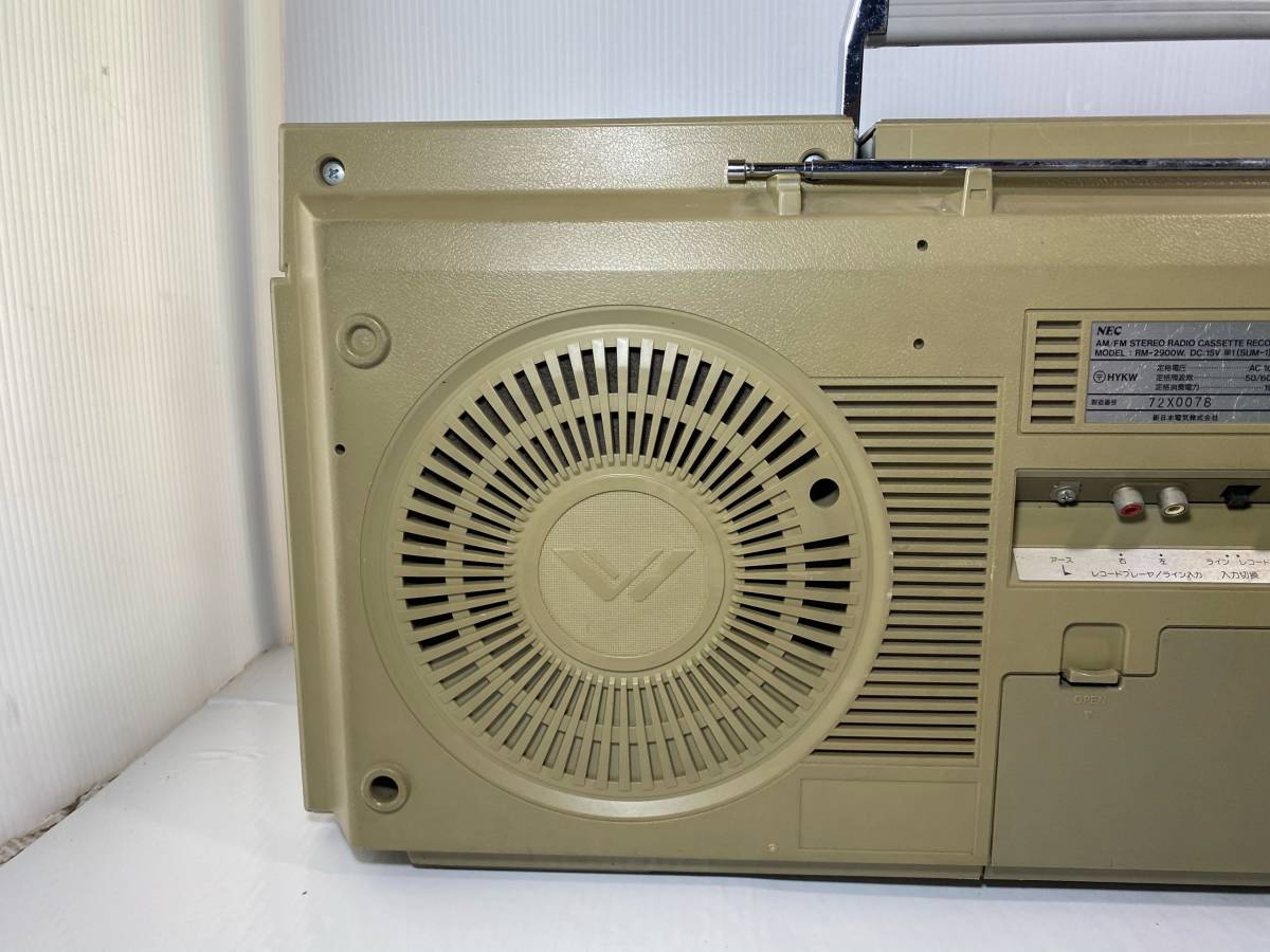 ⑯￥NEC RM-2900W ラジカセ カセットデッキ 昭和レトロ オーディオ機器