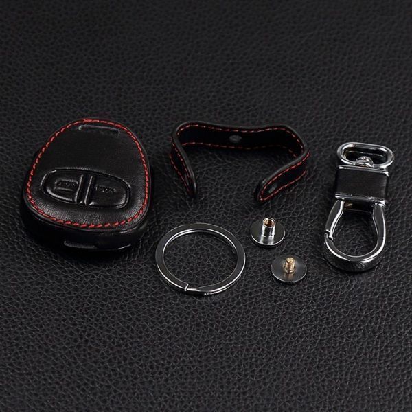 新しいデザイン本革カバー財布キーリモートケース用三菱アウトランダーasxコルトランサーグランディス*_5