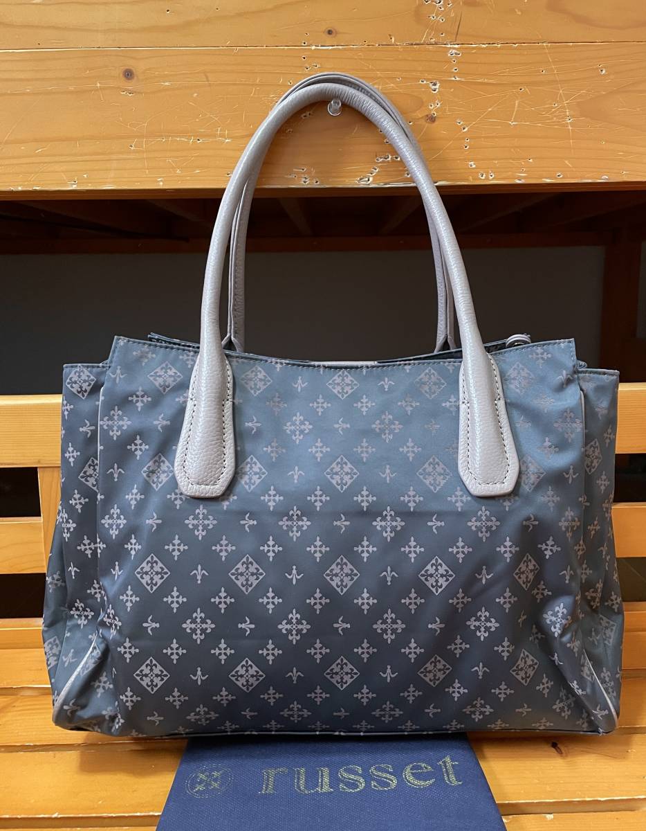極美品ラシット☆5層トートバッグ☆グレーピンク russet ラシット 