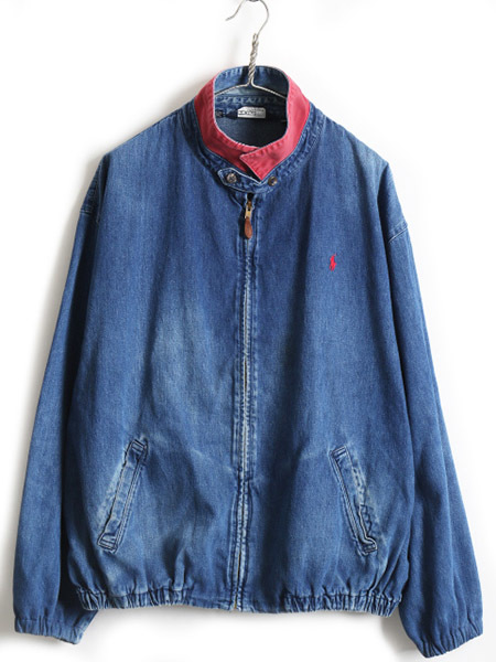  80s USA製 大きいサイズ XXL POLO ポロ ラルフローレン デニム スイングトップ ジャケット メンズ 古着 80年代 ジャンパー ブルゾン(ジャンパー、ブルゾン)｜売買されたオークション情報、yahooの 男性用