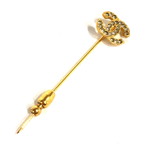 【超激得】 シャネル ブローチ ココマーク ストーン ゴールド金具 181刻 全長約5.5cm アクセサリー CHANEL(ブローチ)｜売買されたオークション情報、yahooの商品情報をアーカイブ公開 - オークファン ブローチ