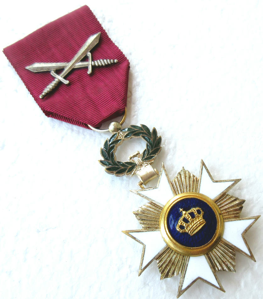 BEベルギー軍＊王冠勲章＊将校級＊ミニチュア勲章（実物） BE