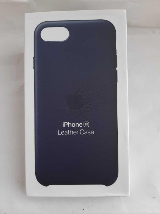 アップル純正 iPhone8/7/SE2レザーケース 紺色 ネイビー Apple 純正