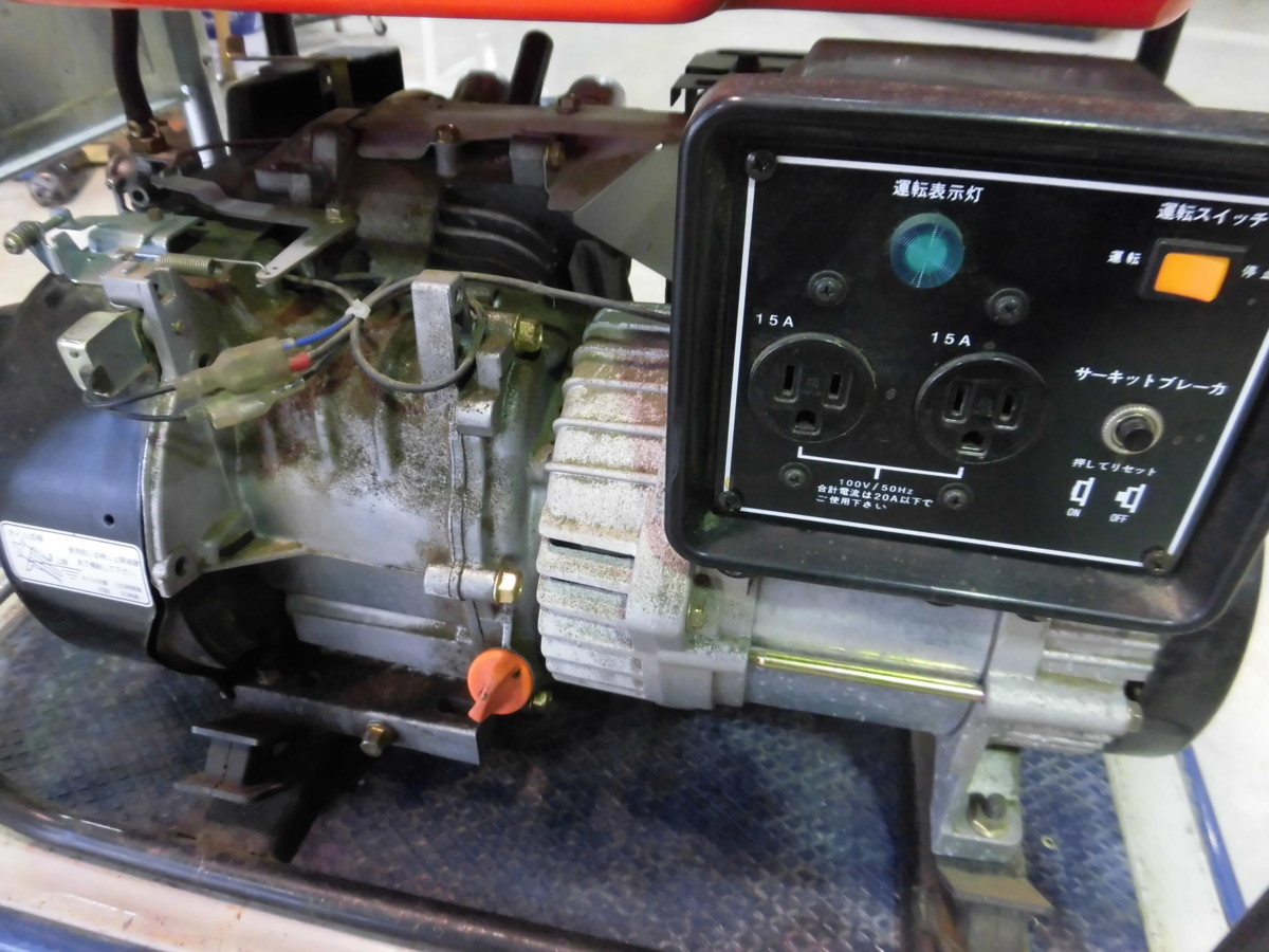 □ ミツビシ 発電機 FD250 発電機 三菱 FD250 現状品 ガソリン式 ハンズ