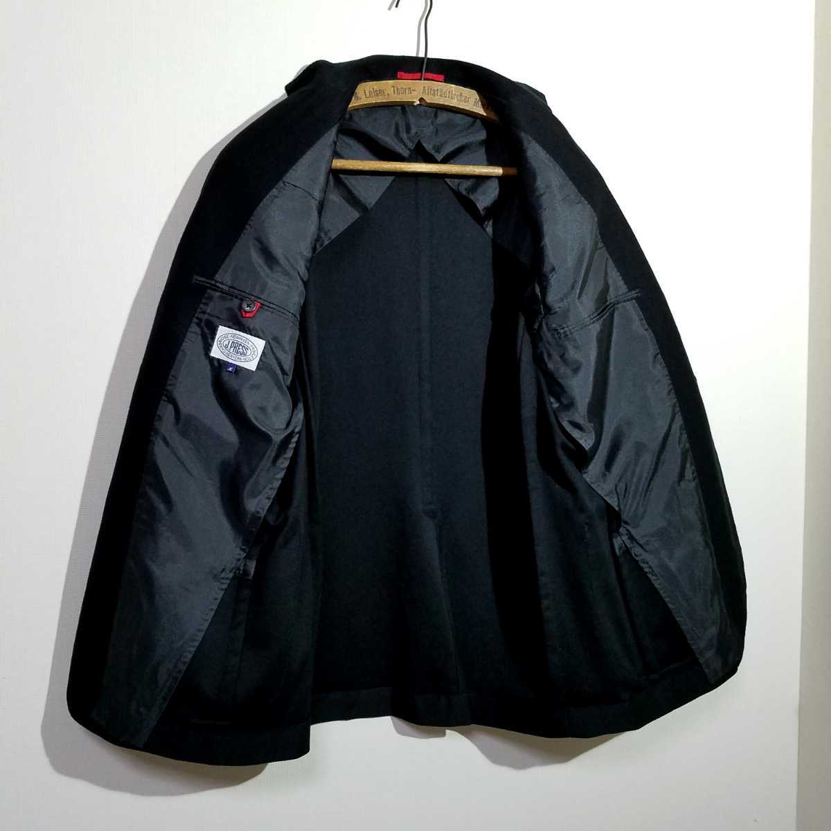 遊び心のあるボタン / コットンカルゼ / ブラック》良品 J.PRESS 段 