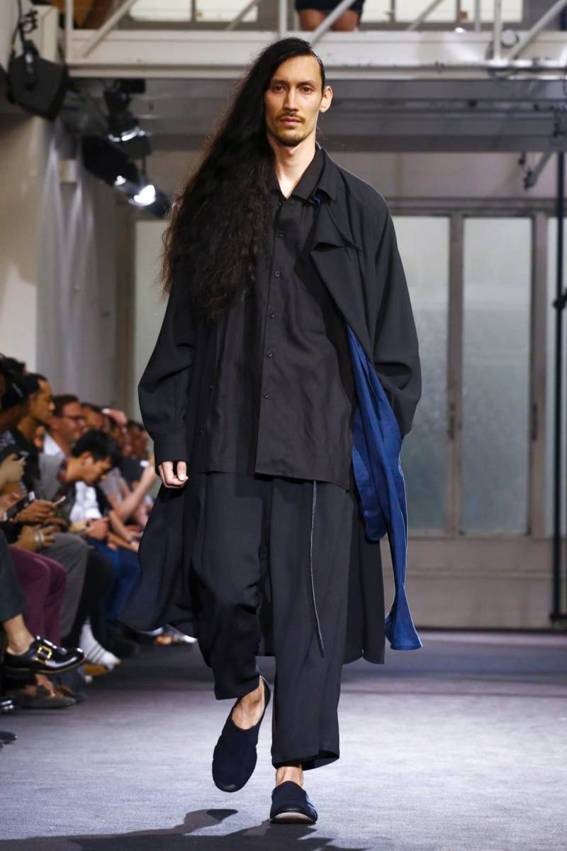 ヨウジヤマモトプールオム　HD-D06-807ドレスシャツコート2017ss 17ss YOHJI YAMAMOTO POUR HOMME コート ロングコート シャツコート