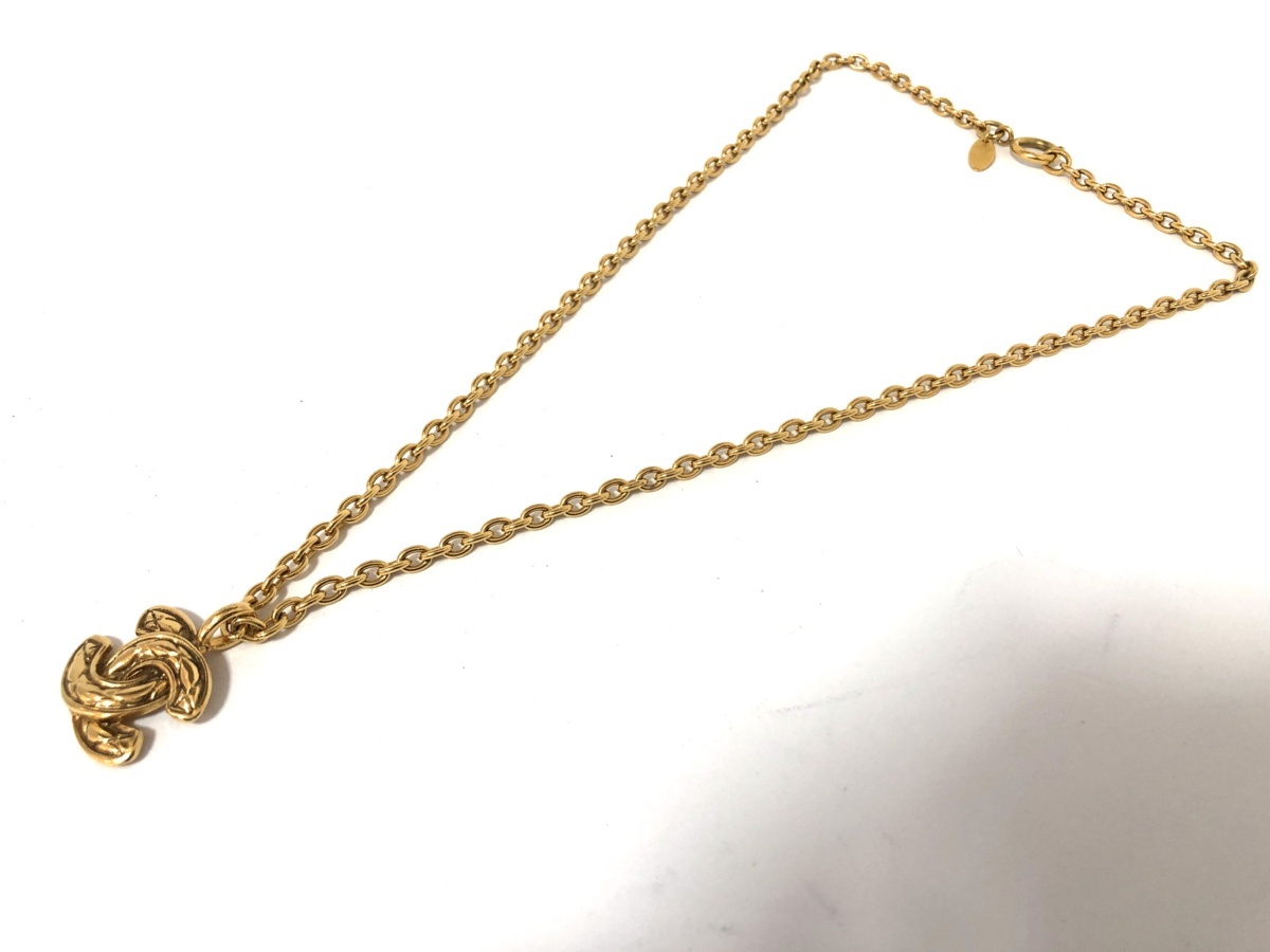 中古】CHANEL シャネル ネックレス ヴィンテージ GP ゴールド ココ 