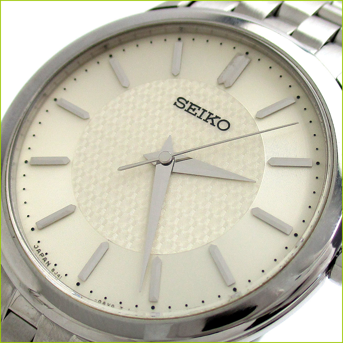 定7万 1円 セイコー ドルチェ メンズ 白文字盤 8J41-0AM0 時計 SEIKO SACM162