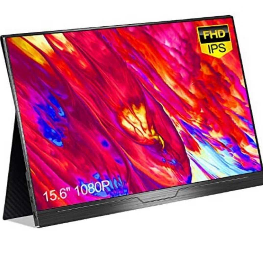 モバイルモニター15.6インチ IPSパネル軽薄型 スタンドカバー付 FHD高