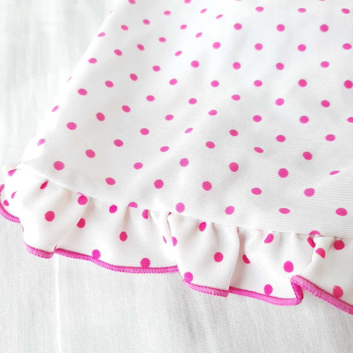 ワンピース水着 女の子 130サイズ 白地にピンクのドット柄 記名あり 西松屋 130 125 134cm 売買されたオークション情報 Yahooの商品情報をアーカイブ公開 オークファン Aucfan Com