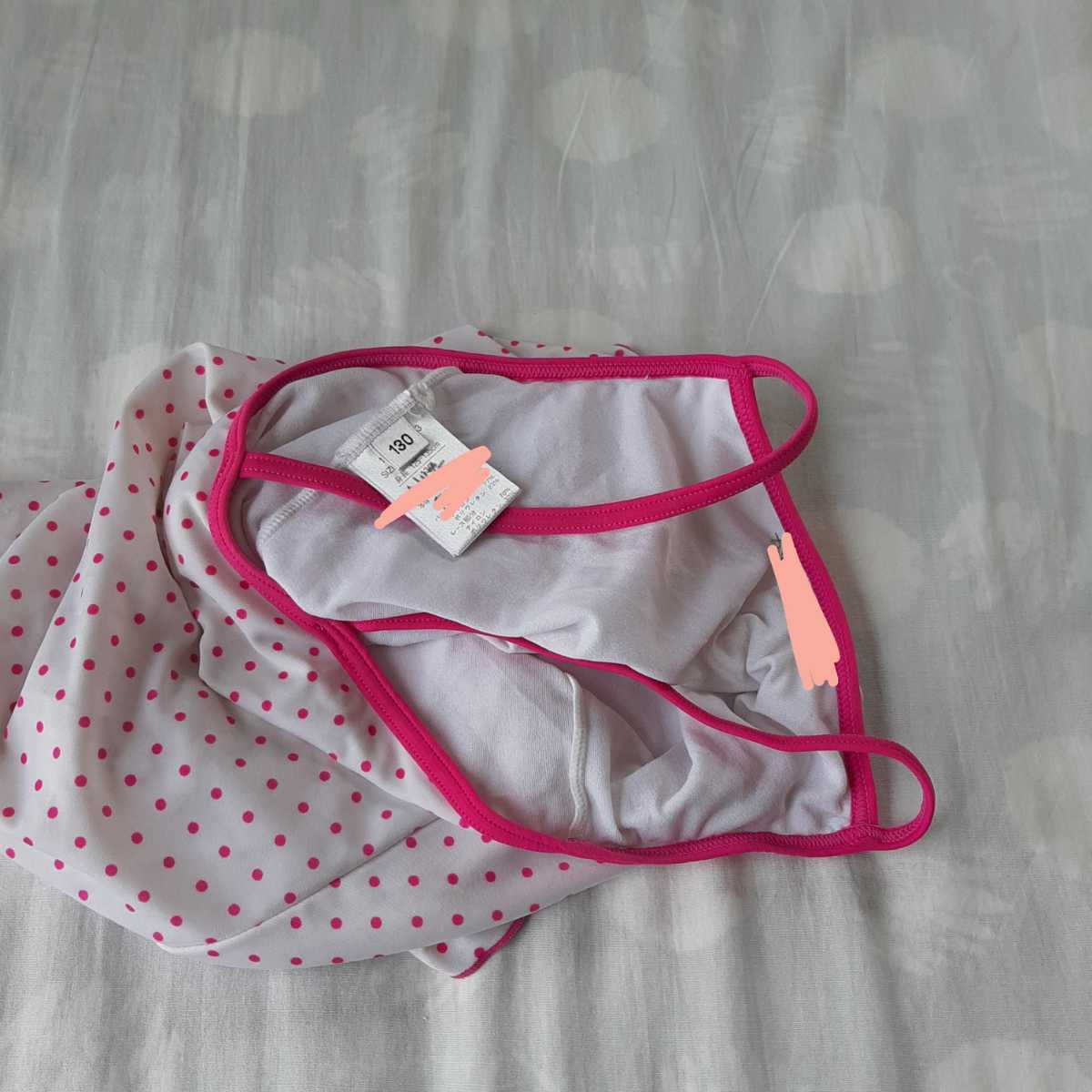 ワンピース水着 女の子 130サイズ 白地にピンクのドット柄 記名あり 西松屋 130 125 134cm 売買されたオークション情報 Yahooの商品情報をアーカイブ公開 オークファン Aucfan Com