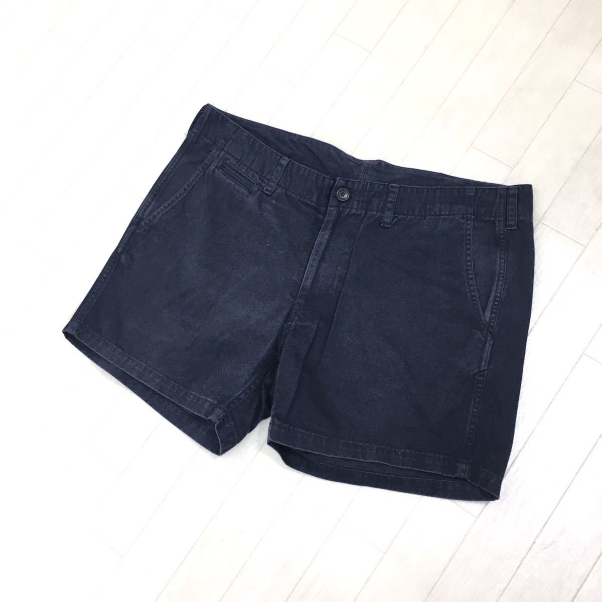 Y290 MR.GENTLEMAN ミスタージェントルマン ハーフパンツ ショートパンツ デニム パンツ コットン XL メンズ ボトムス ネイビー 日本製