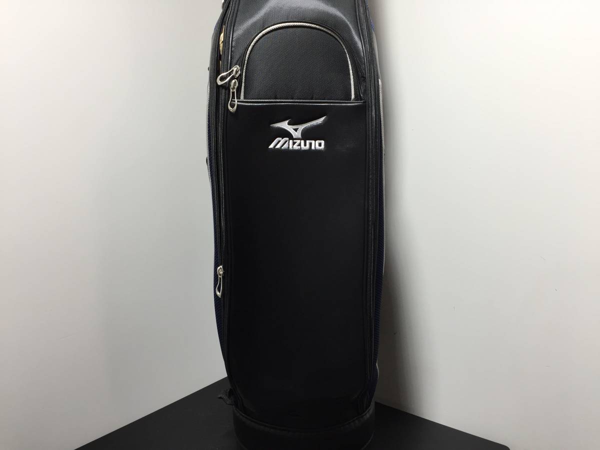 ◇Mizuno ミズノ◇キャディバッグ ゴルフバッグ ブラック×ネイビー 9.5