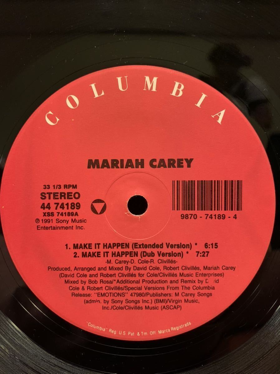 ★名曲！12inch★Mariah Carey / Make It Happen★ DUBがカッコいい！C&C Remix ★1991★US盤★House R&B David Morales マライヤキャリー_4