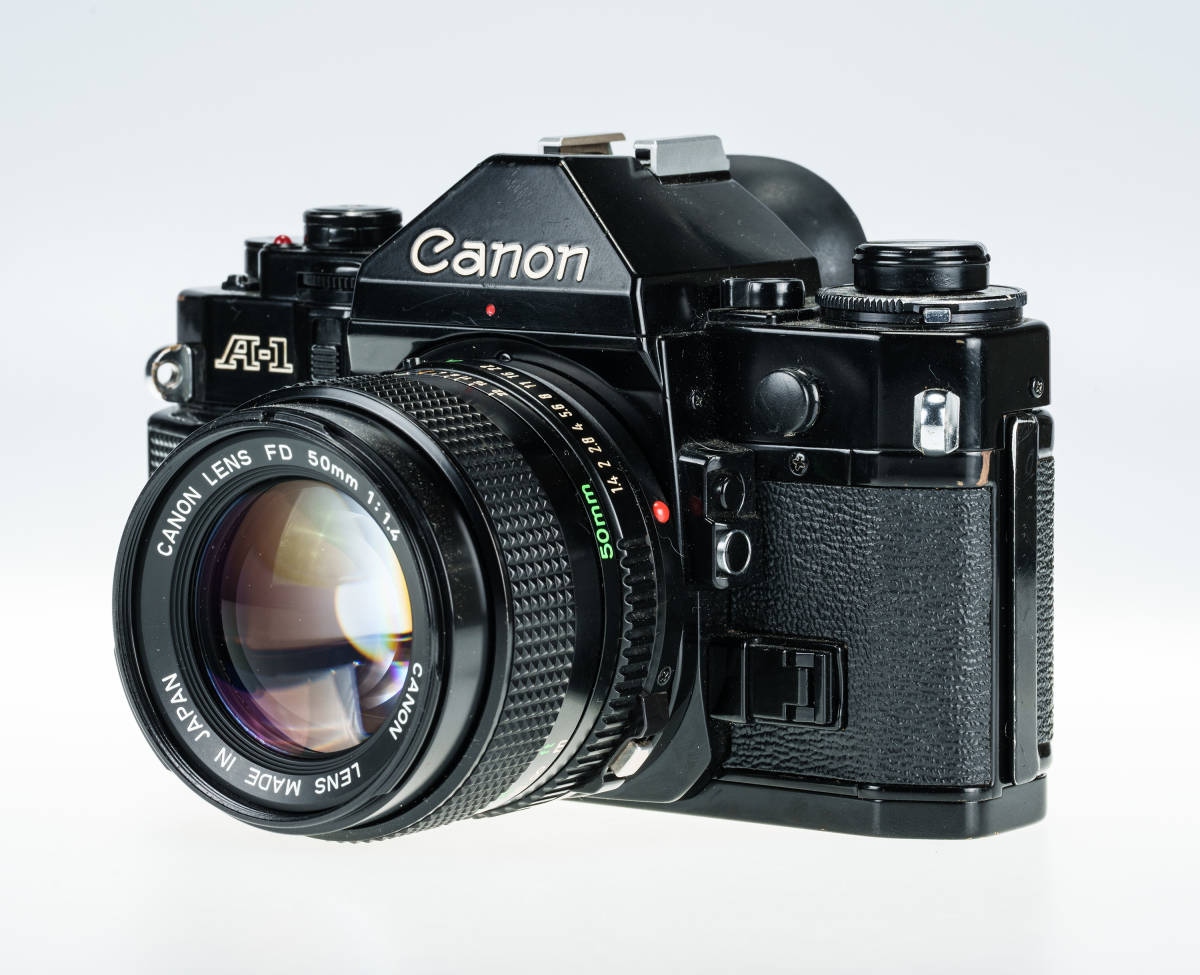 Canon AV-1 フィルム一眼レフカメラ FD 50mm F1.4 FD Canon 50mm New A-1 F1.4 AE-1 NEW キヤノン + 1:1.4 Review -