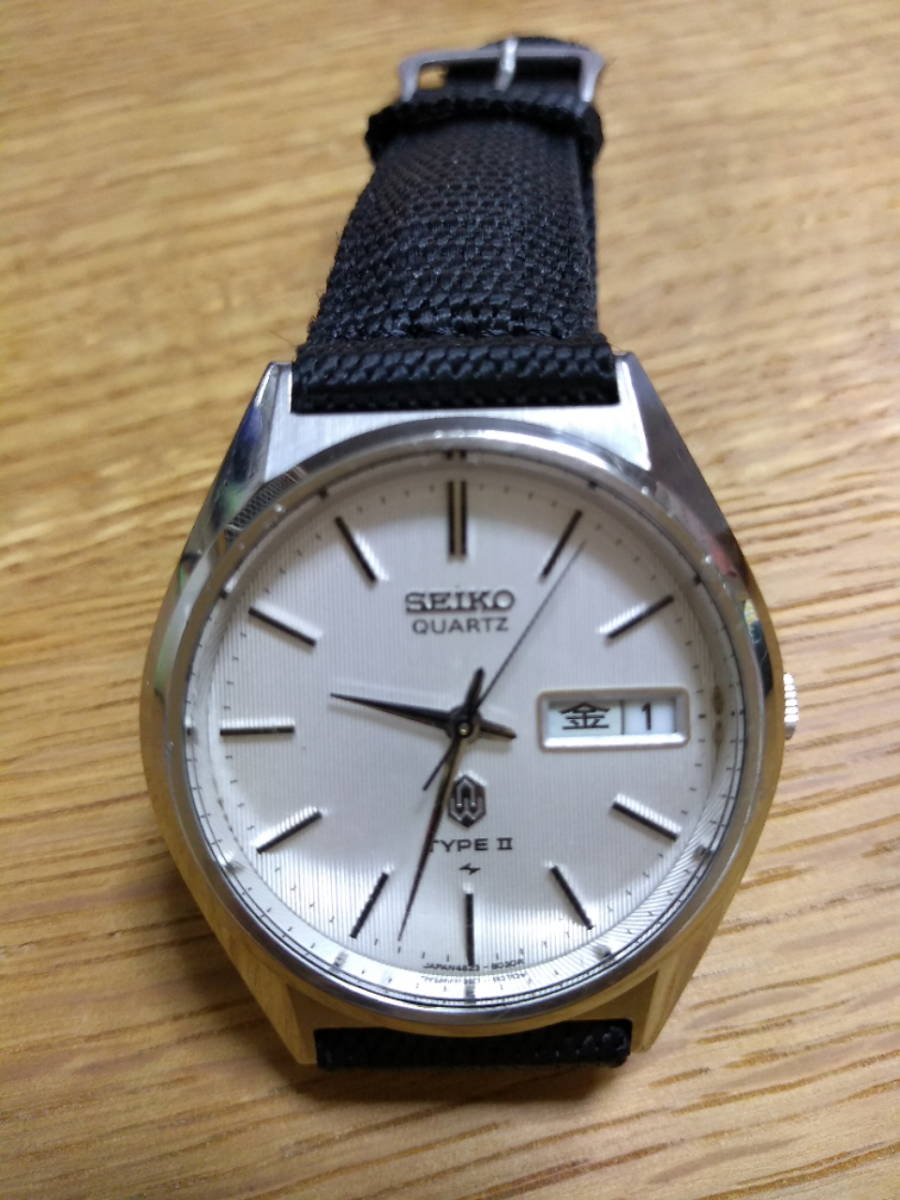 【新品電池/稼働】 SEIKO タイプ2 腕時計 デイデイト 4623-8020 Seiko 4623-8020 Type II Quartz - – Dial Vintage Pinstripe White