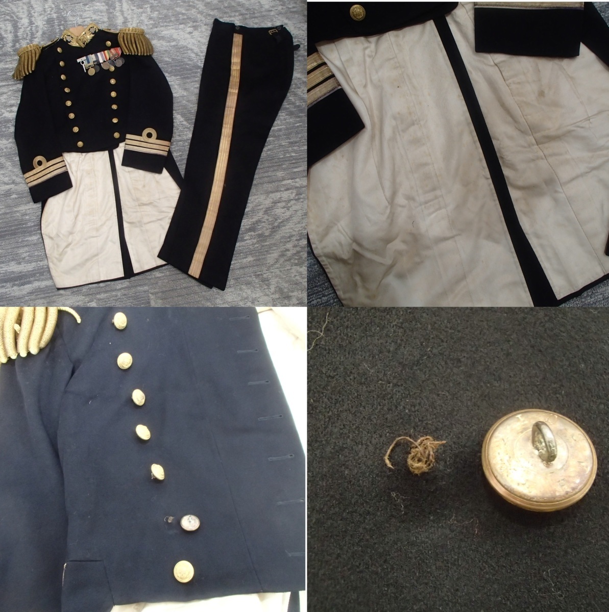 大礼服 上下 ベルト / 軍服 海軍 桜碇マーク 大日本帝国海軍 正装 旧