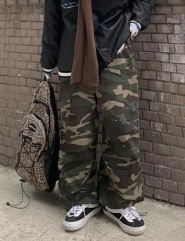 迷彩柄パンツロング丈レディース メンズワイドパンツゴムウエストゆったりファッション原宿風hippopヒップポップ男女兼用14sd Lサイズ 売買されたオークション情報 Yahooの商品情報をアーカイブ公開 オークファン Aucfan Com