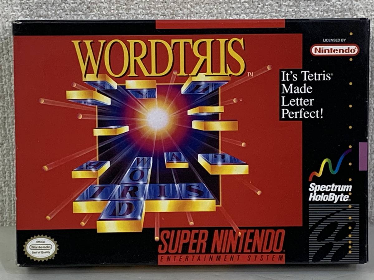 ★☆E077 SNES 海外版 スーパーファミコン ソフト WORDTRIS☆★ アメリカ版スーファミ”SNES” 海外版スーパーファミコンの中古品が箱付きで51万円、光線銃付きNESは -