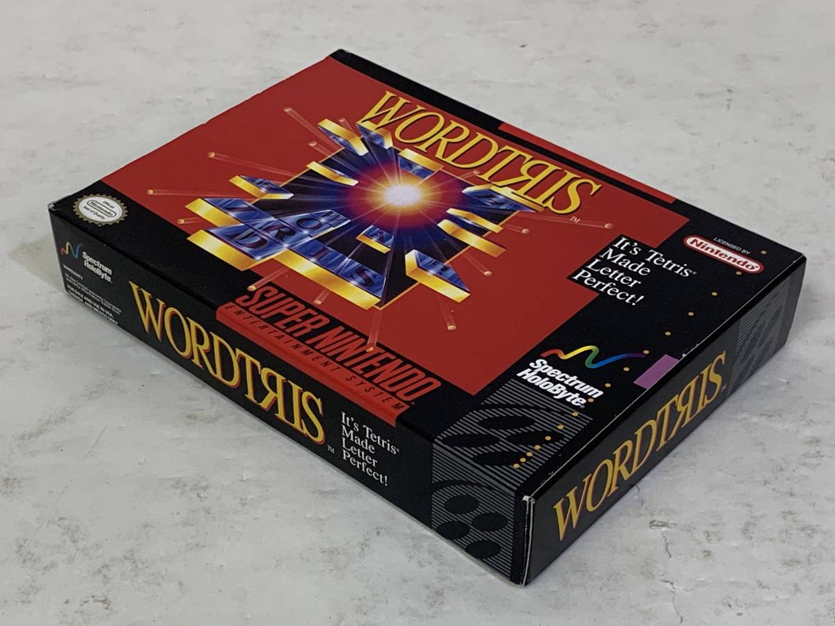 ★☆E077 SNES 海外版 スーパーファミコン ソフト WORDTRIS☆★ アメリカ版スーファミ”SNES” 海外版スーパーファミコンの中古品が箱付きで51万円、光線銃付きNESは -