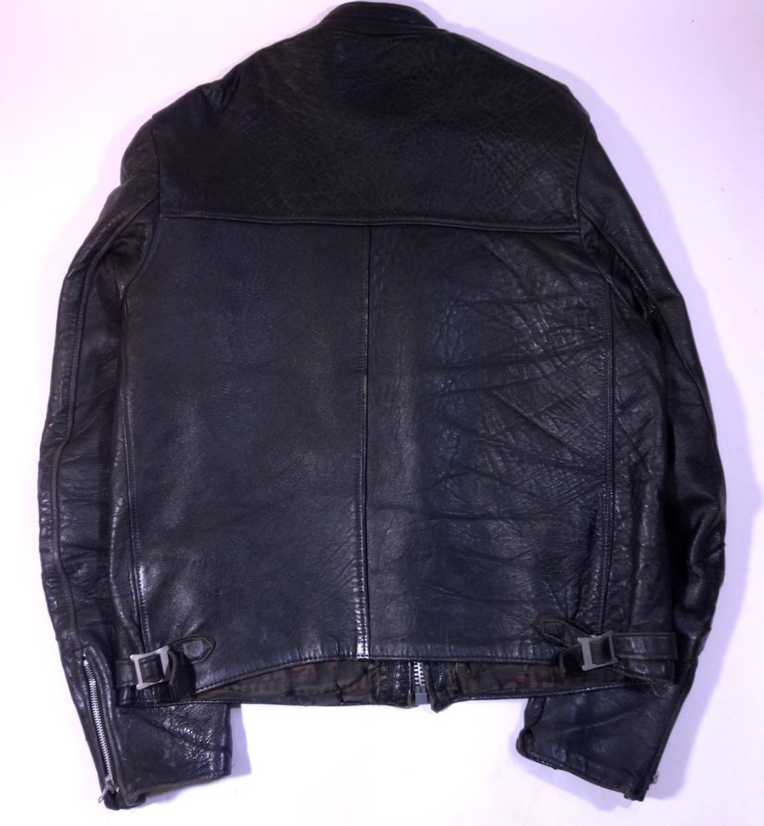極上革質 ルイスレザー 70年代 希少スクエアパッチ スポーツマン ブラック/黒 40 美品 1970s Vintage Lewis Leathers Sportsman Black ルイスレザー Lewis サイクロン 22年製 Yahoo!オークション ベルトMサイズ中古