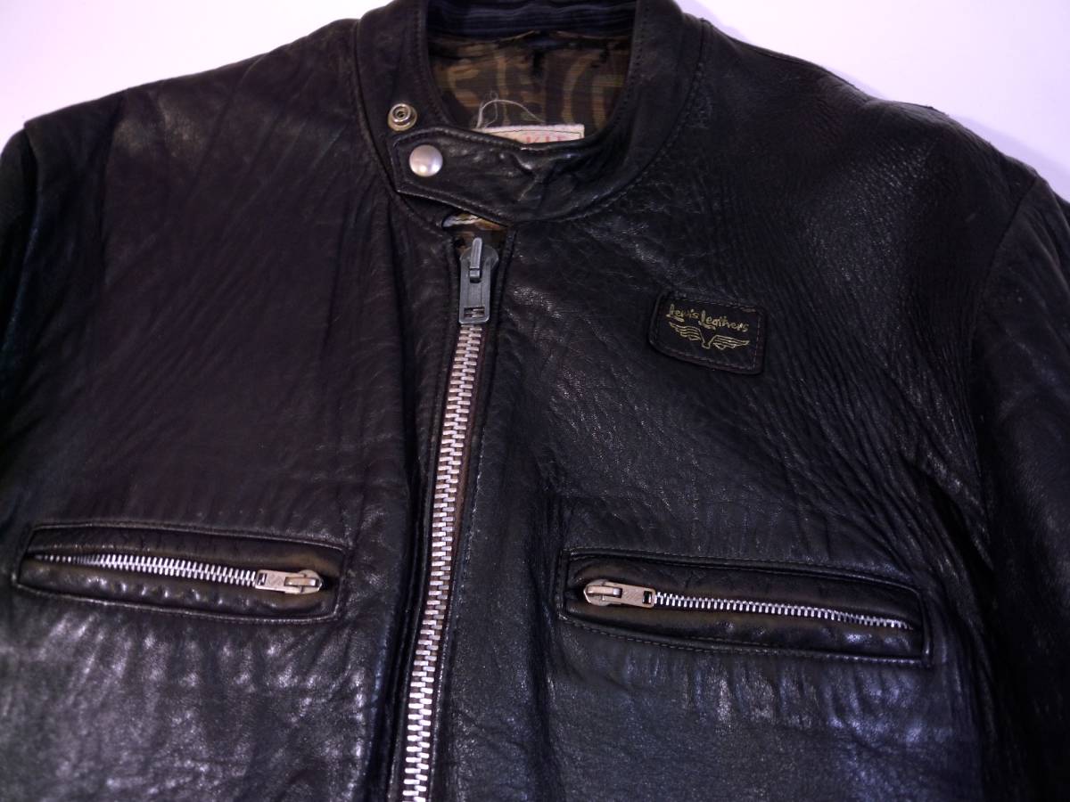 極上革質 ルイスレザー 70年代 希少スクエアパッチ スポーツマン ブラック/黒 40 美品 1970s Vintage Lewis Leathers Sportsman Black ルイスレザー Lewis サイクロン 22年製 Yahoo!オークション ベルトMサイズ中古