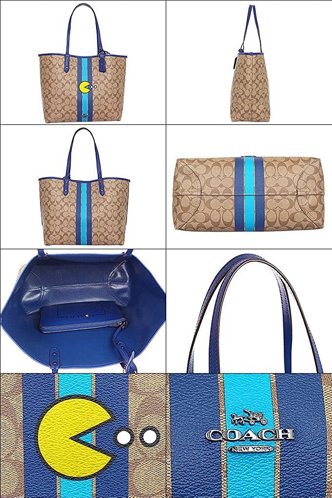COACH バッグ トートバッグ F57277 カーキ×デニム コーチ×パックマン 