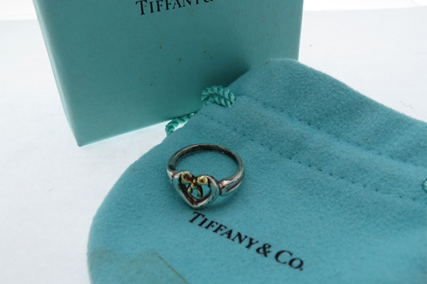 Tiffany＆Co. ティファニー 750YG×シルバー925 リボンデザインリング 