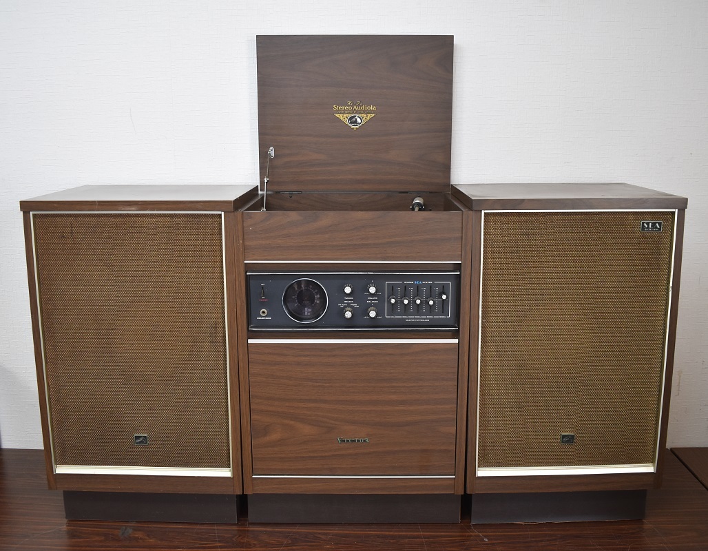引取限定・動作品】ビクターSSL-46TS ステレオ レコード35枚・説明書付