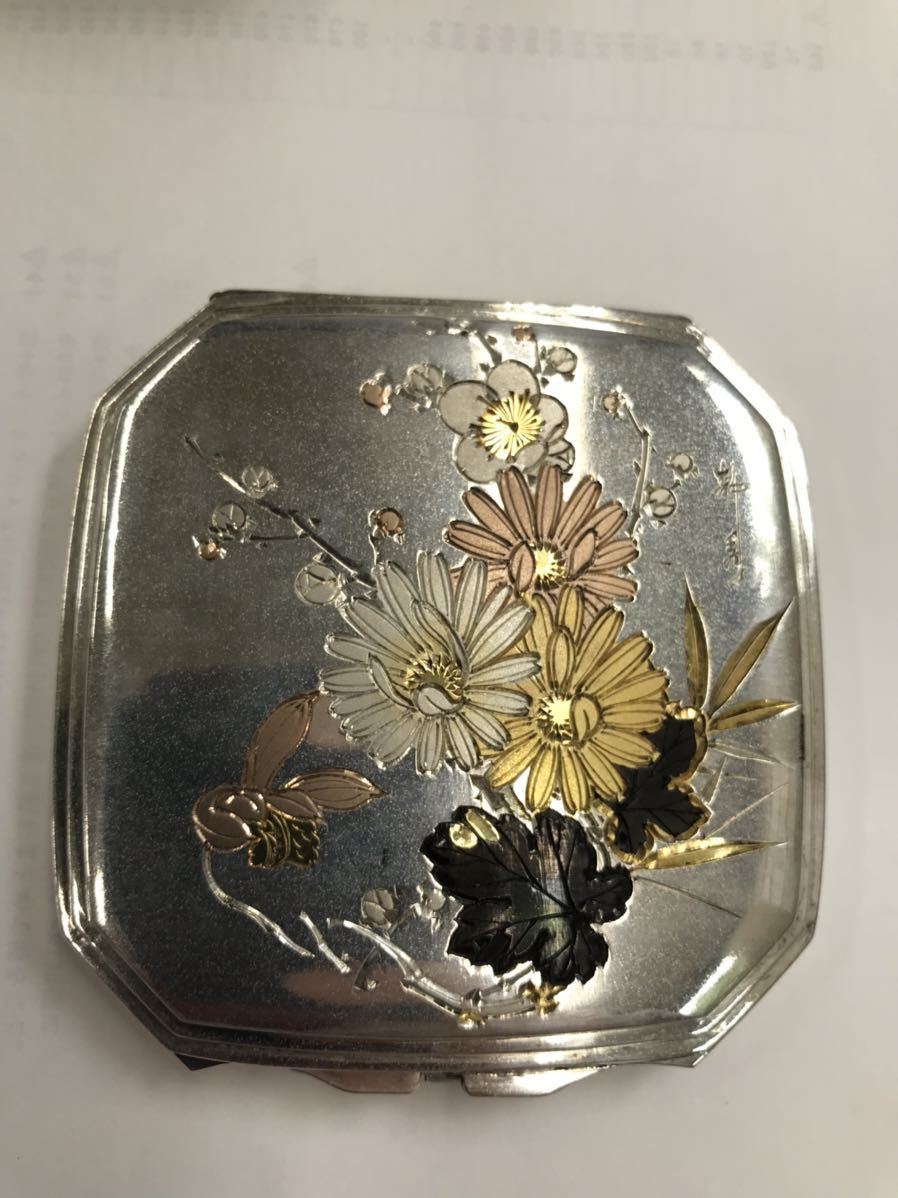 昭和小物 花柄の鏡
