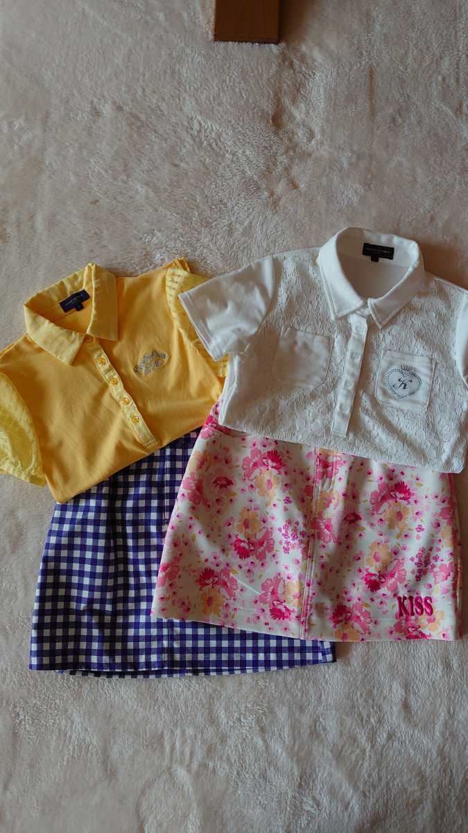 キスオンザグリーン　ゴルフウェア2セット　レディース　Mサイズ　半袖_1