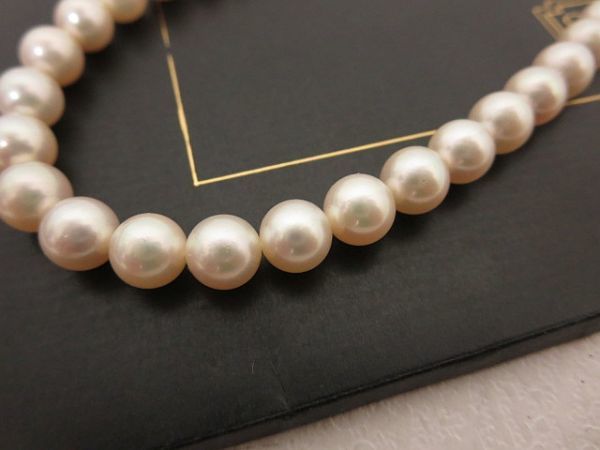 美品】最高級ジュエリー SV留め具 本真珠 パール 6.5mm ネックレス