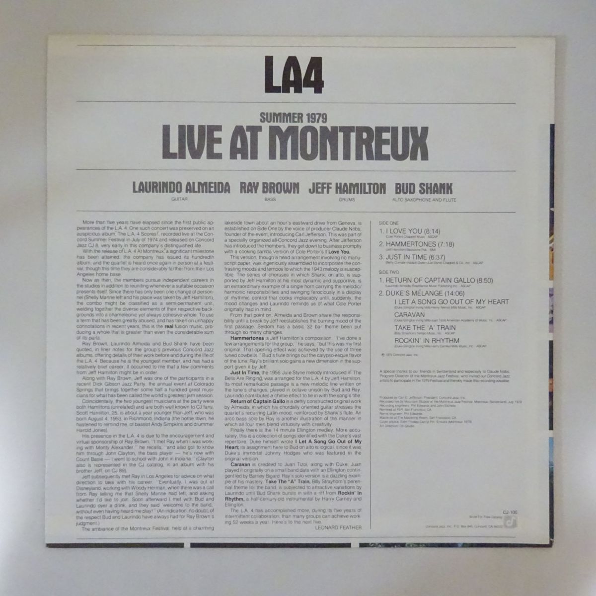La4 Rapper 11135295; US盤 LA4 / Live At Montreux(ジャズ一般)|売買されたオークション情報、yahooの商品情報を ...