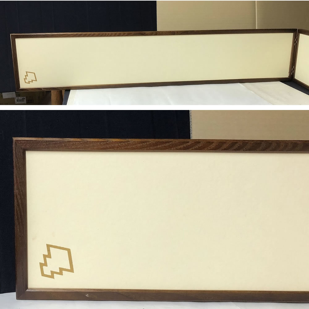 ○e1104 炉屏 結界 三階菱 風炉先屏風 京襖炉屏 茶道具 煎茶道具