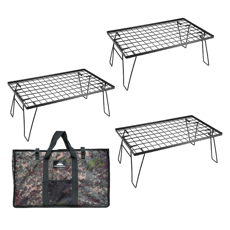 ★CAMPING MOON★キャンピングムーン★フィールドラック★ブラック★ラック３点・収納ケース１点セット★T-230-3Ｔ★アウトドアラック★２