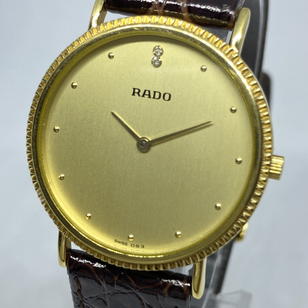 1円～ ラドー Rado シャンパン文字盤 204.3608.2 メンズ クオーツ 純正 
