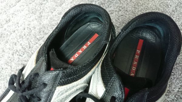 ☆PRADA プラダ☆PRADA SPORTS スニーカー サイズ9 シルバーブラック 