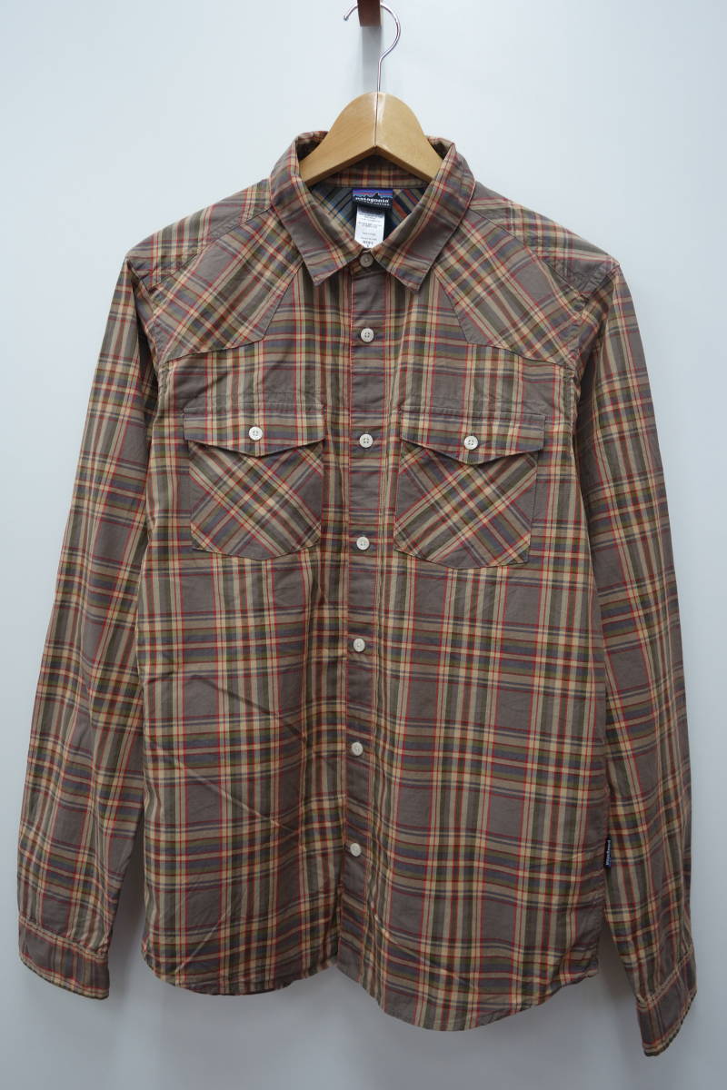 33S パタゴニア patagonia 長袖チェックシャツ オーガニックコットン【MENS S】