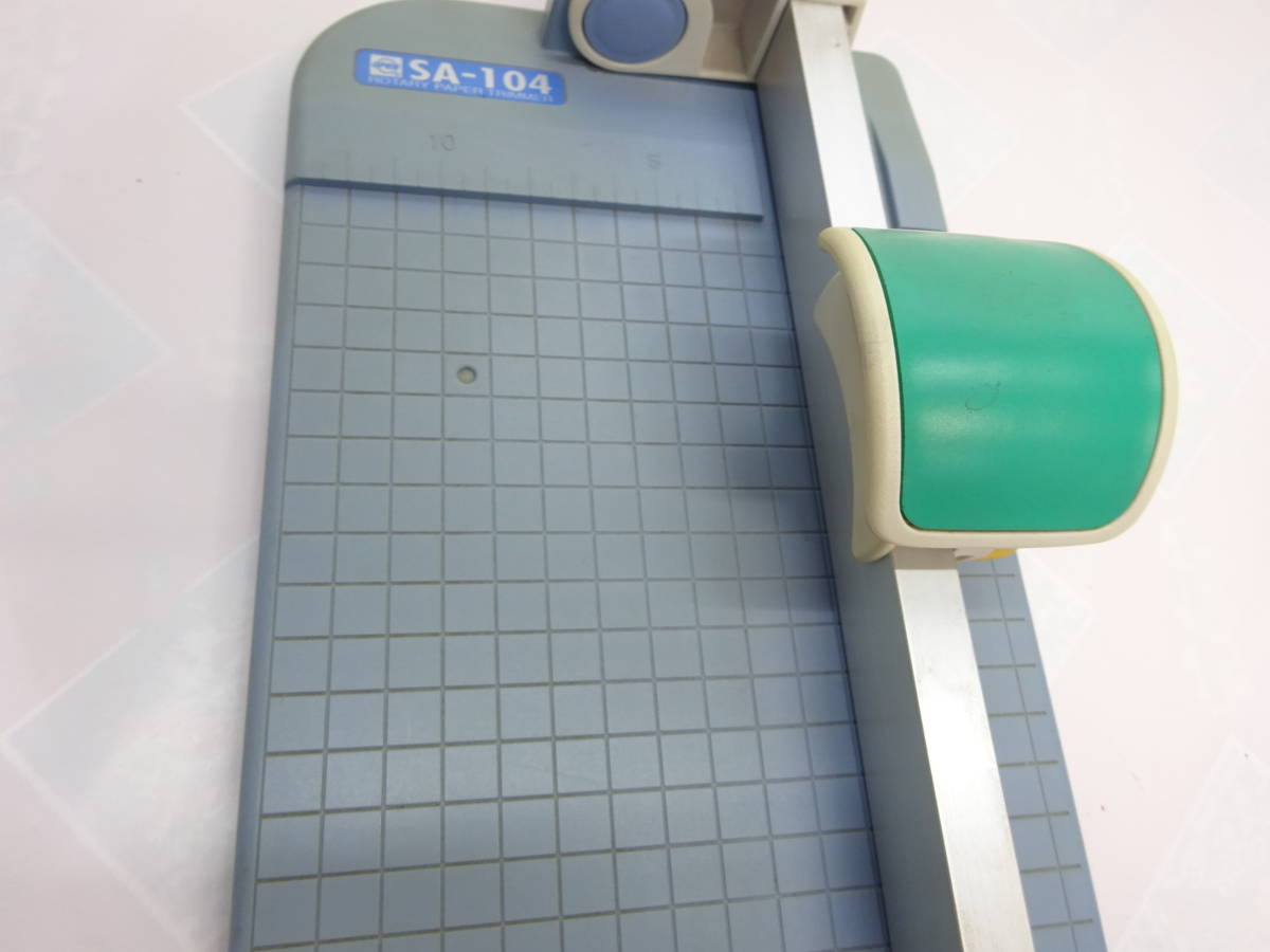 【Y40】 送料無料 オープン工業 ディスクカッター ペーパーカッター SA-104 裁断機 事務用品 会社 学校 塾 すぐに使えます _4