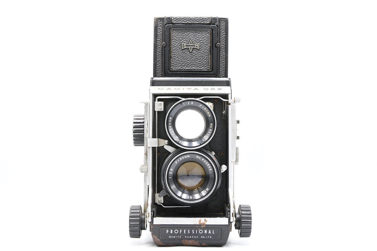 ◆ MAMIYA マミヤ C22 PROFESSIONAL + MAMIYA-SEKOR 80mm F2.8 二眼レフカメラ フィルムカメラ 中判カメラ 交換レンズ