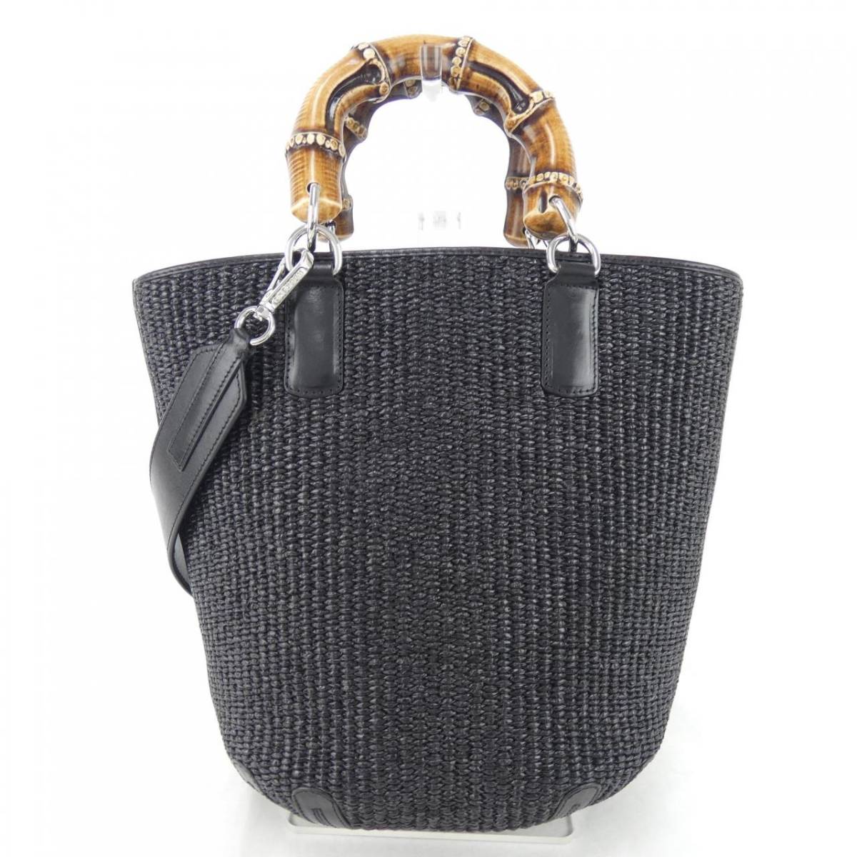 美品 Weekend Max Mara かごバッグ ショルダー バンブー 黒 即決 新品同様 マックスマーラ Max Mara weekend 人気 2WAY バンブー
