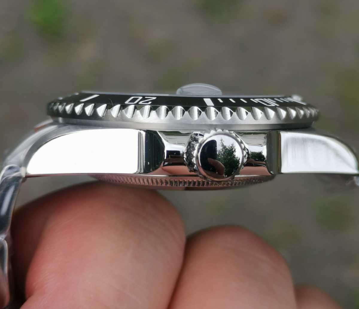 1円 seiko mod サブマリーナ タイプ ブラック セラミックインサート 