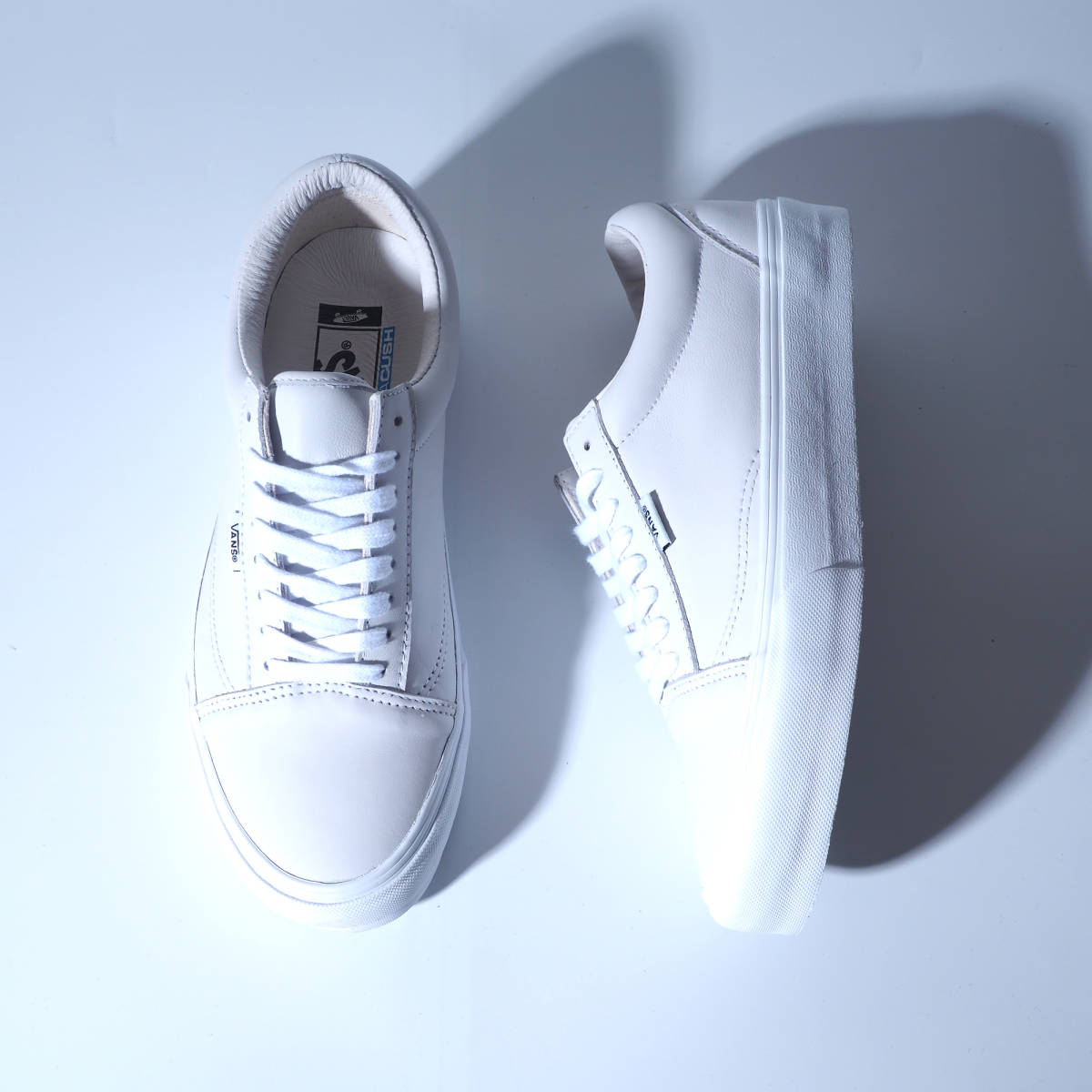 USA企画 VANS VAULT OLD SKOOL NS ”WHITE” 28センチ レザー オールド 