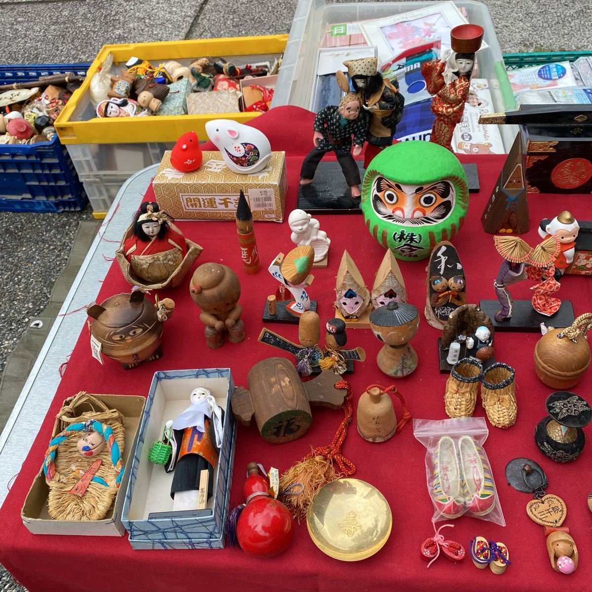 木製こけし　まとめ売り（作家物4体と民芸品1体) 木製こけし まとめ売り（作家物4体と民芸品1体) こけし 創作こけし
