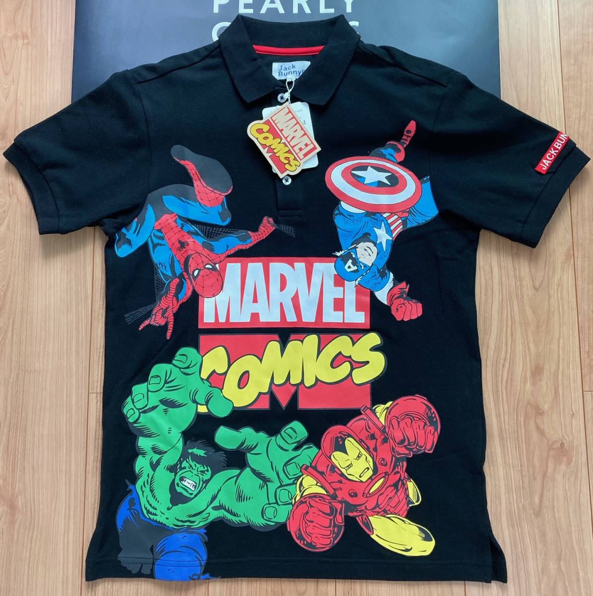 新品 パーリーゲイツ ジャックバニー MARVEL 半袖ポロシャツ(6)サイズLL/黒 PEARLY GATES 高性能湿度管理 吸汗発散 Bunny!! by PEARLY 40%超OFFJack 50%OFFJack メルカリ
