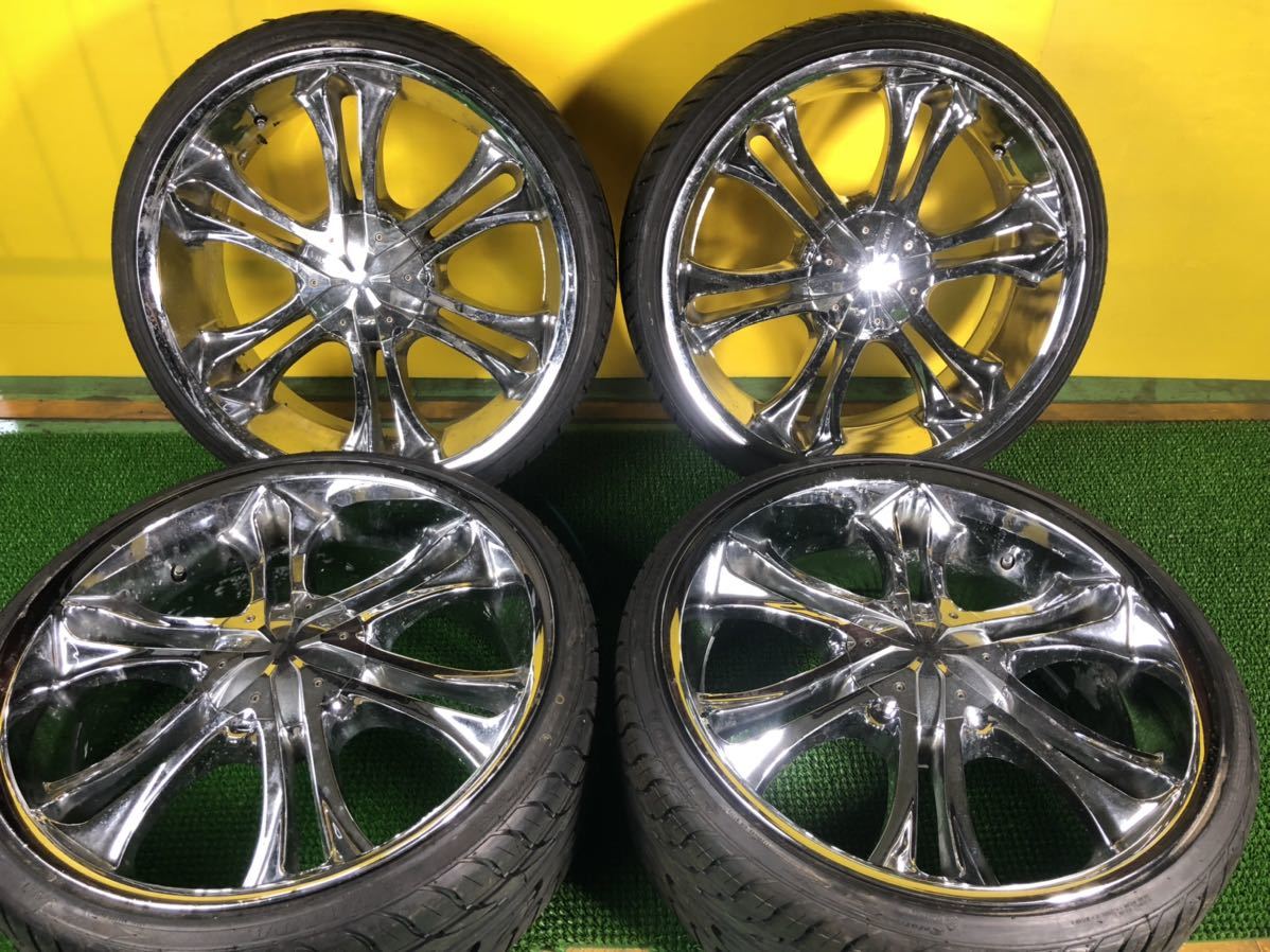 MKW 22インチ　9.5j 5穴/114.3 +18 +35 夏　245/30ZR22 92W HAIDA 2016年　4本　アルファード ヴェルファイア C-HR アウトランダー 等