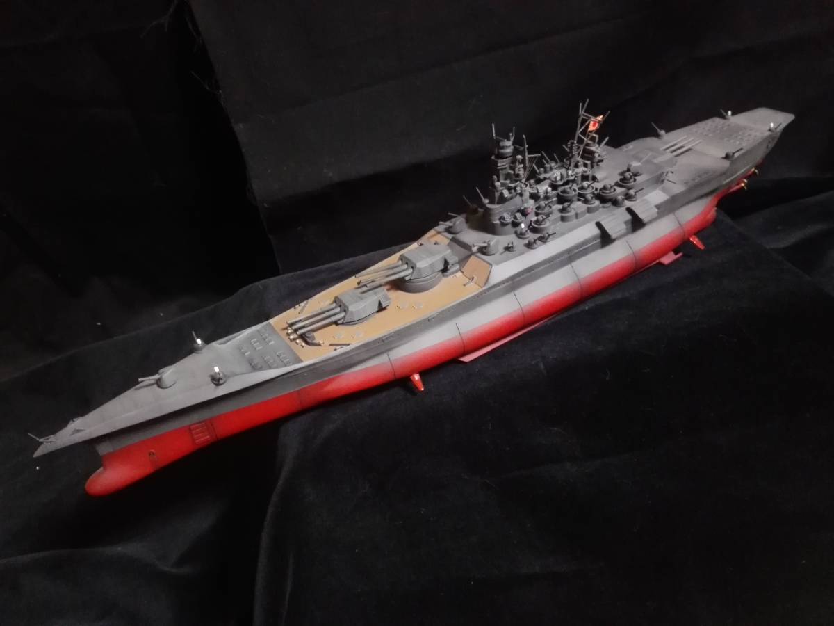 1/700 旭日の艦隊　日本武尊　OVA 後半Ver　風　戦艦　＋　ドック　塗装済み完成品　ジャンク